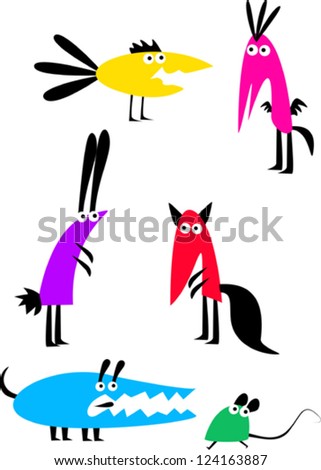 Funny colored animals