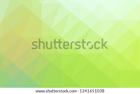 Light Green vector abstract polygonal layout. Shining illustration, which consist of triangles. Template for a cell phone background.