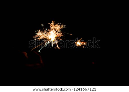 Fireworks in the dark