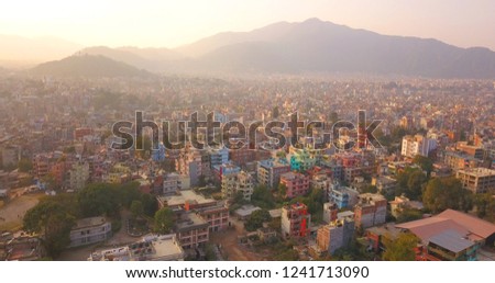 Sunset above the city of Kathmandu,Nepal