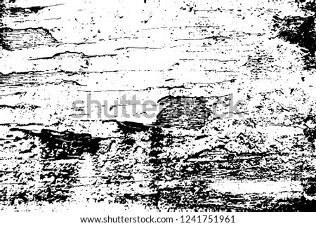 Old Grunge Urban Vector Black And White Texture, Dark Weathered Overlay Distress Pattern Sample, Abstract Scratched Background