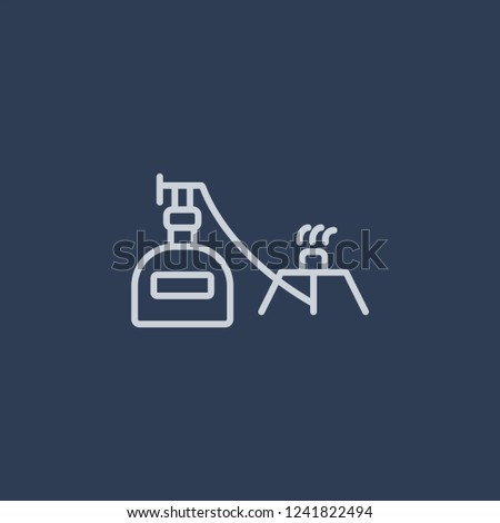 Cooking gas icon. Cooking gas linear design concept from Camping collection. Simple element vector illustration on dark blue background.