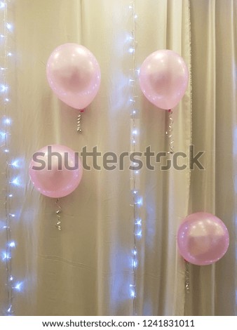 pink balloon and twinkle starlight