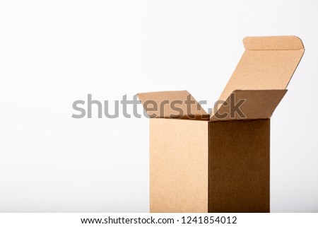 blank label 
cardboard box  on white background