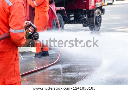 Fire fighter  use High pressure water machine