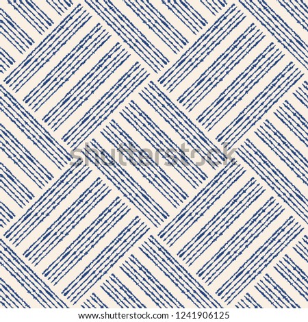 Abstract geometric seamless pattern from stripes in blue and gray colors. Endless pattern can be used for ceramic tile, wallpaper, linoleum, textile, web page background. Vector