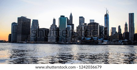 World famous skyline of Manhattan in New York
