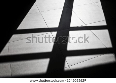 empty loft interior with window shadow