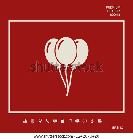 Balloons symbol icon. Graphic elements for your design