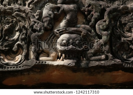 the texture of old temple, Cambodia temples, Thailand castle