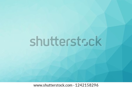 Light BLUE vector shining hexagonal background. Modern geometrical abstract illustration with gradient. The textured pattern can be used for background.