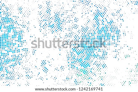 Light Blue, Green vector backdrop with dots. Glitter abstract illustration with blurred drops of rain. Pattern for ads, leaflets.