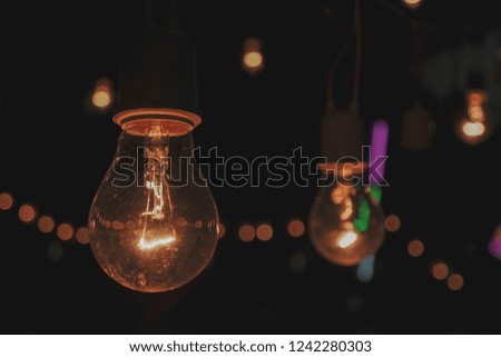 Electric Lamp in Speed shutter mode vintage tone