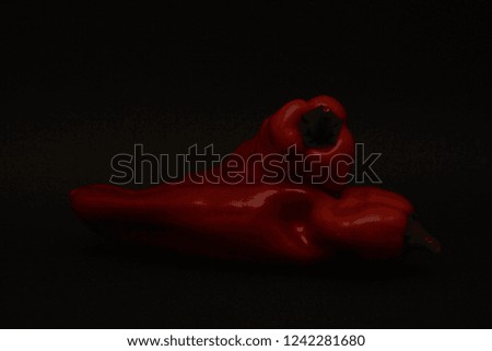 dark room photography of red pepper