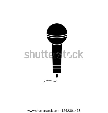Microphone icon vector, Voice recorder, Interview, karaoke, audio jack sign Isolated on white background. Web site, social media, UI, mobile app, EPS10