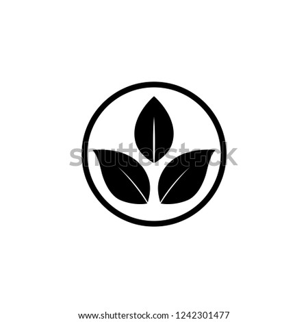 leaf icon vector, in trendy flat style isolated on white background. leaf icon image