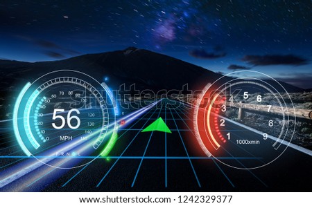 HUD dashboard. Futuristic user interface HUD and Infographic elements.