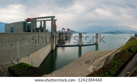 The three gorges dam China Yangtze