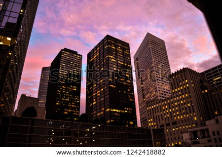 Houston at sunset
