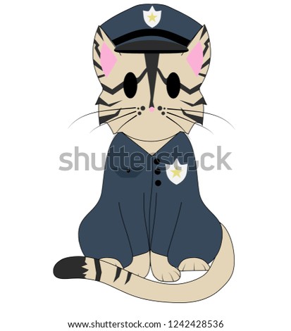 Police cat pet