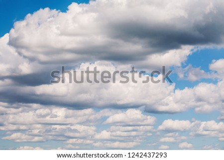 Background of white clouds on the blue sky
