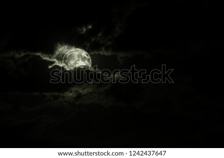 Half-Moon in a Dark sky