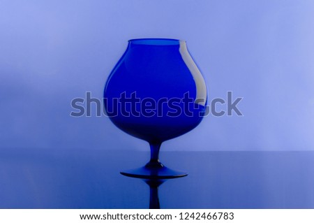 Blue glass portrait 
