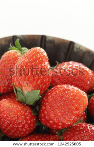 Freshness strawberry from Japan on bowl
