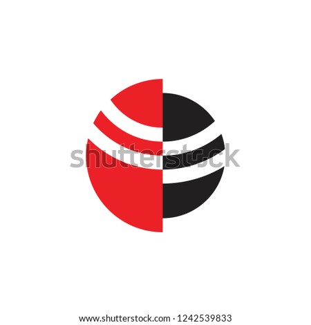 abstract stripes ball geometric logo 