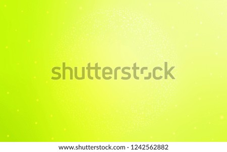 Light Green, Yellow vector texture with milky way stars. Space stars on blurred abstract background with gradient. Pattern for astrology websites.