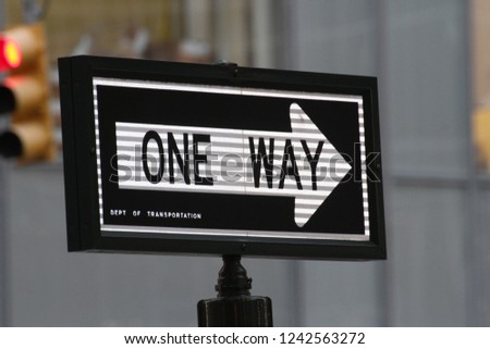 A One Way Street sign in New York City 
