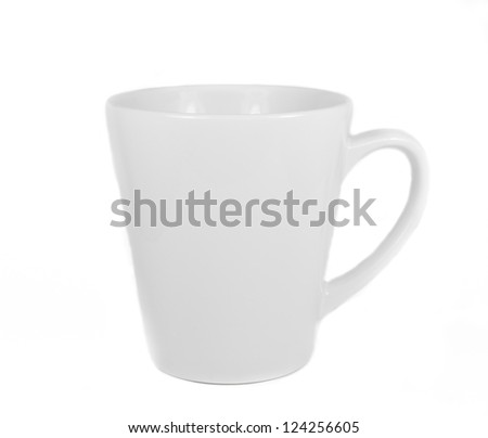 Isolated white cup Royalty-Free Stock Photo #124256605