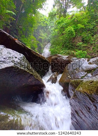 Rocks in the waterfall
