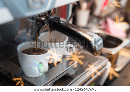 holiday black coffee on coffee maker