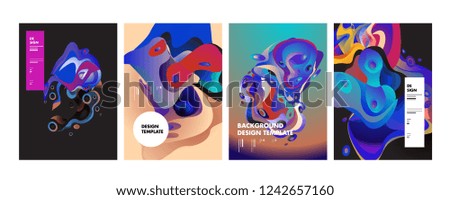 Wavy geometric colorful background. Trendy gradient shapes composition. Eps10 vector.