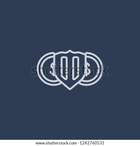 Individual savings account (Isa) icon. Trendy flat vector line Individual savings account (Isa) icon on dark blue background from Business  collection. 