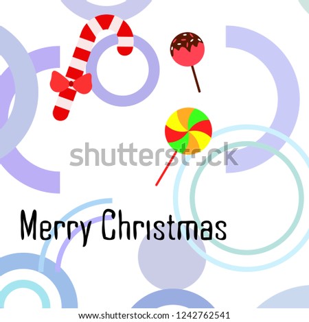 Christmas card, Christmas candy, vector background