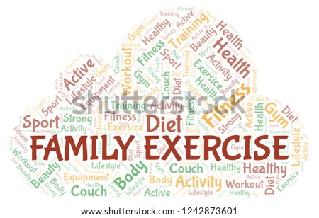 Family Exercise word cloud.