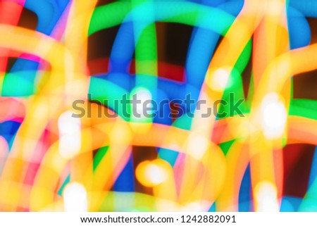abstract background of multicolored bokeh lights defocused