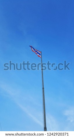 Thai flag with the sky