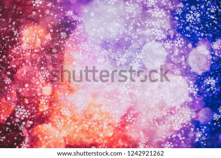 Christmas light background. Holiday glowing backdrop. Defocused Background With Blinking Stars.
