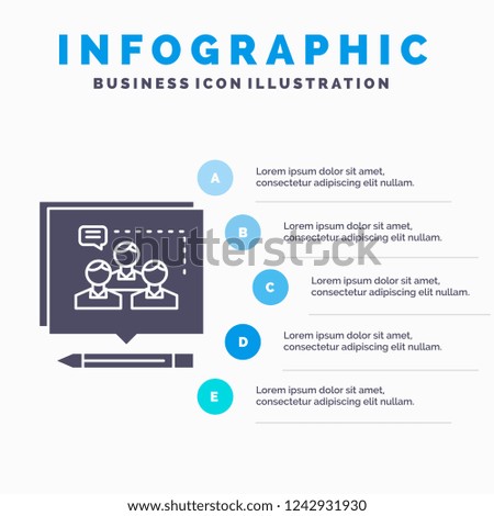 Analysis, argument, business, convince, debate Infographics Template for Website and Presentation. GLyph Gray icon with Blue infographic style vector illustration.