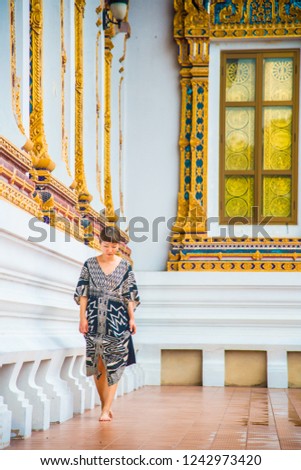 Asian Female model poses for pictures in Bangkok, Thailand