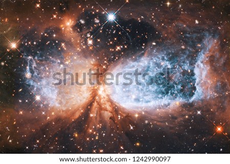 Cosmic landscape, awesome science fiction wallpaper. Elements of this image furnished by NASA