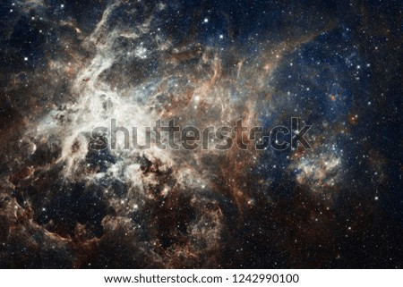 Galaxy, starfield, nebulae, cluster of stars in deep space. Science fiction art. Elements of this image furnished by NASA