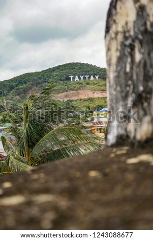 The view from the fort in Taytay to their copied Hollywood sign,
