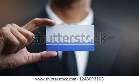 Businessman Holding Card of Altai Republic Flag