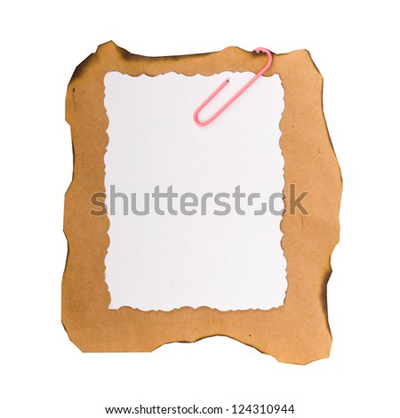 old paper sheets isolated on white background