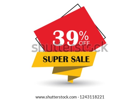 39% off discount promotion sale,  sale promo marketing.