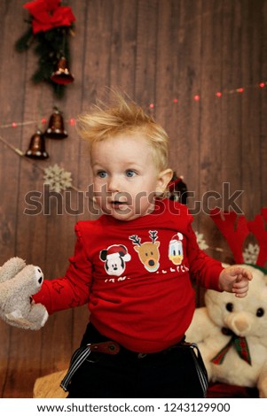 Little boy and Christmas